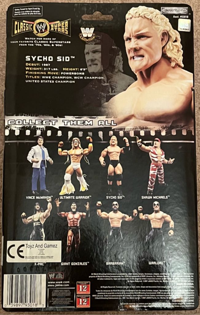 WWE Jakks Classic Superstars Series 16 Sycho Sid - Jakks Pacific (WWE Classic Superstars) action figure collectible - Main Image 2