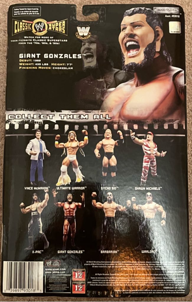 WWE Jakks Classic Superstars Series 16 Giant Gonzales - Jakks Pacific (WWE Classic Superstars) action figure collectible - Main Image 2