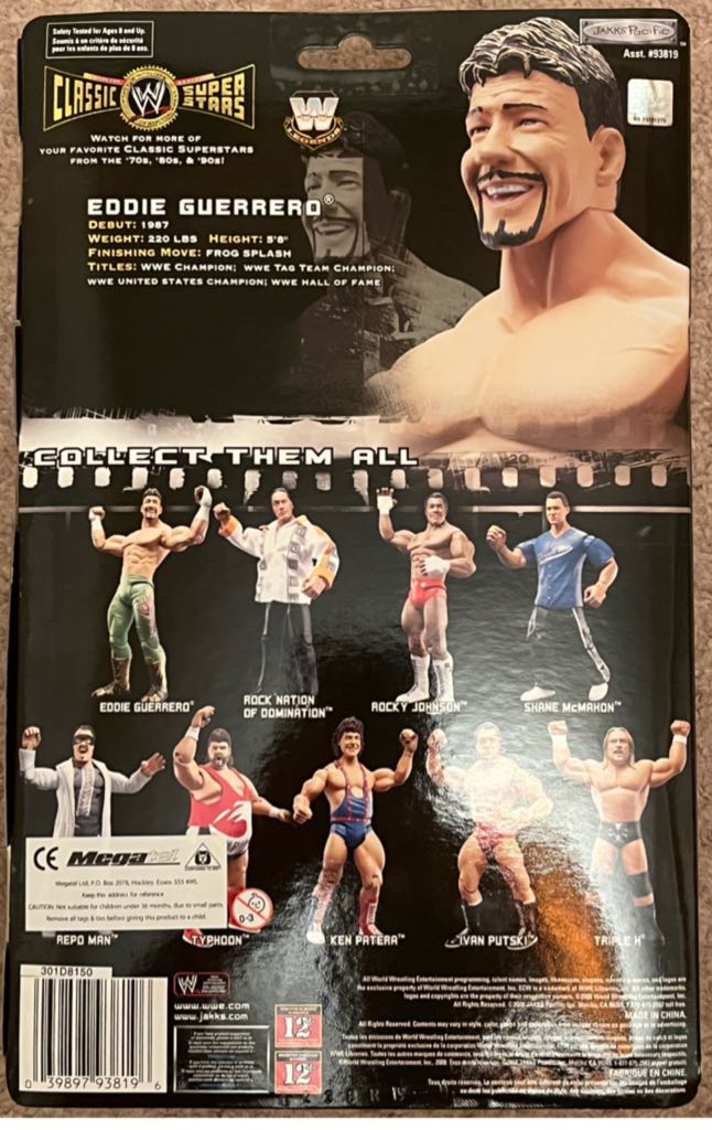 WWE Jakks Classic Superstars Series 17 Eddie Guerrero - Jakks Pacific (WWE Classic Superstars) action figure collectible [Barcode 039897938196] - Main Image 2
