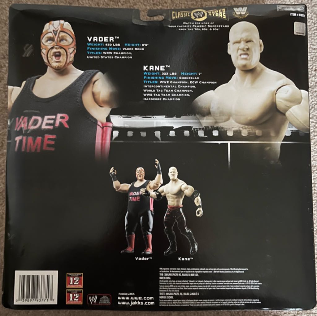 WWE Jakks Classic Superstars 2 Pack Limited Edition Kane & Vader - Jakks Pacific (WWE Classic Superstars) action figure collectible [Barcode 039897937717] - Main Image 2