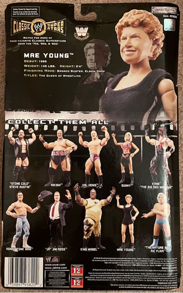WWE Jakks Classic Superstars Series 18 Mae Young - Jakks Pacific (WWE Classic Superstars) action figure collectible - Main Image 2