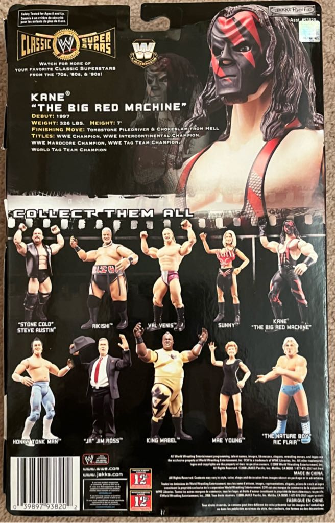 WWE Jakks Classic Superstars Series 18 Kane “The Big Red Machine” - Jakks Pacific (WWE Classic Superstars) action figure collectible - Main Image 2