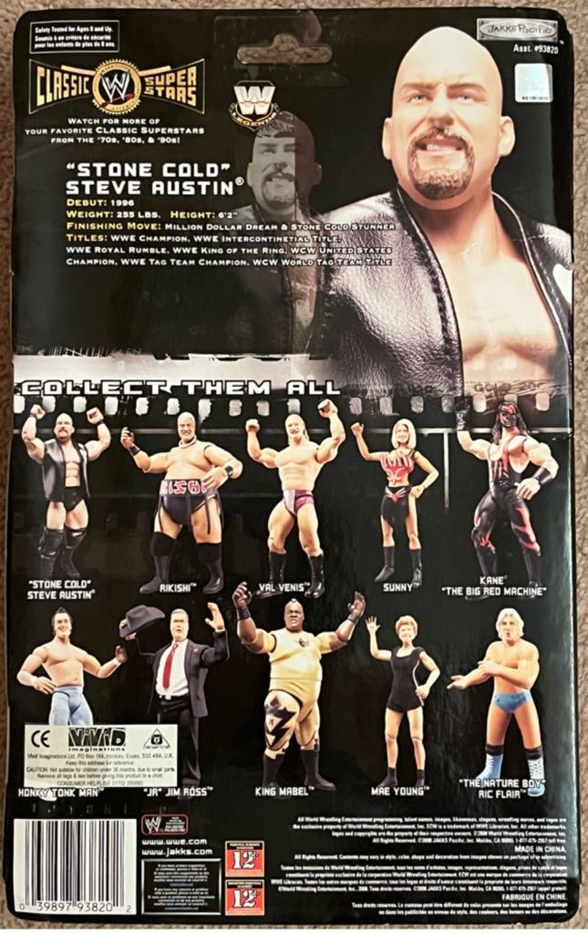 WWE Jakks Classic Superstars Series 18 “Stone Cold” Steve Austin - Jakks Pacific (WWE Classic Superstars) action figure collectible - Main Image 2