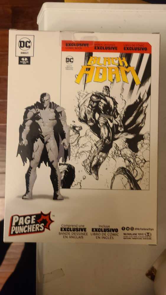Mcfarlane Toys Page Punchers Black Adam Black And White Variant Walmart Exclusive  - McFarlane Toys (DC Multiverse) action figure collectible [Barcode 787926900637] - Main Image 2
