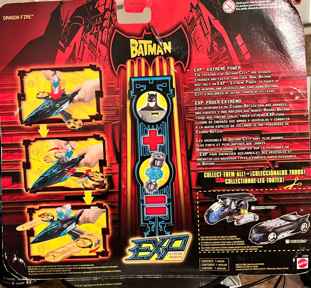The Batman Dragon Fire Vehicle - Mattell action figure collectible [Barcode 027084302141] - Main Image 3