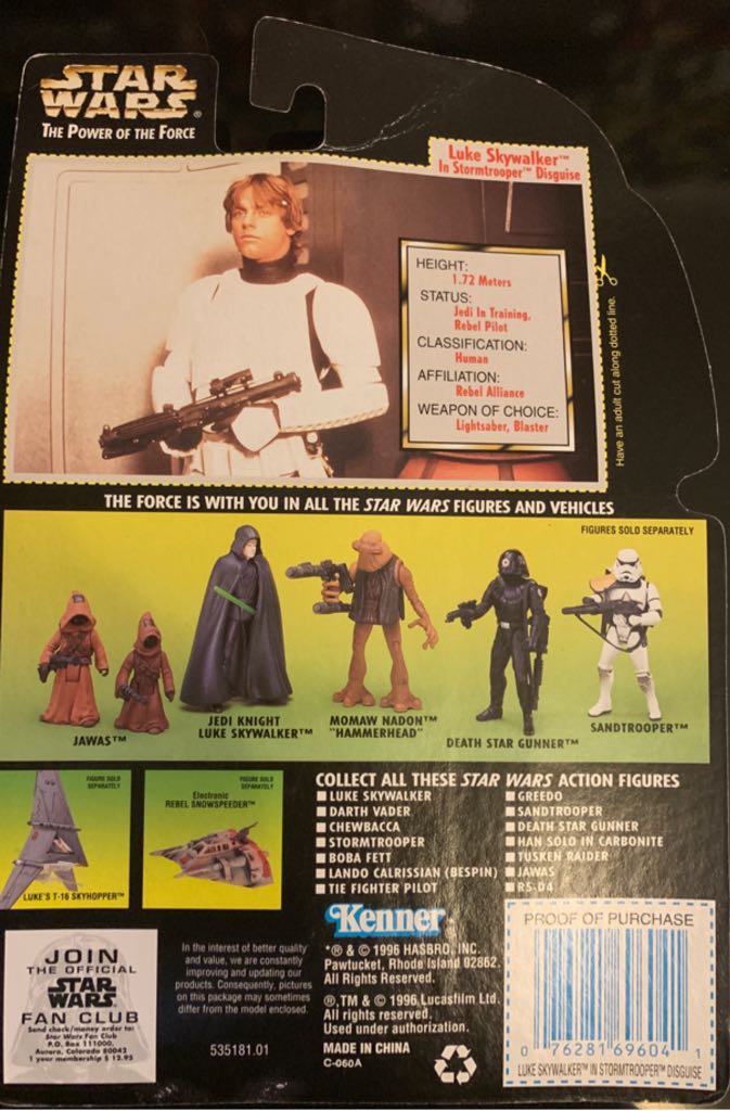 Luke Skywalker (In Stormtrooper Disguise) - Hasbro (Star Wars) action figure collectible - Main Image 2