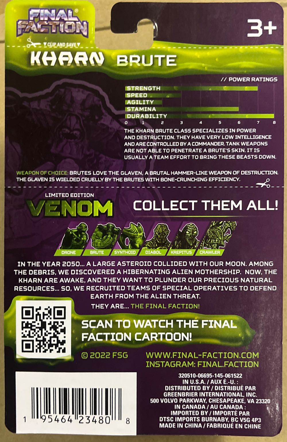 Venom Brute  (Final Faction) action figure collectible [Barcode 195464234808] - Main Image 2