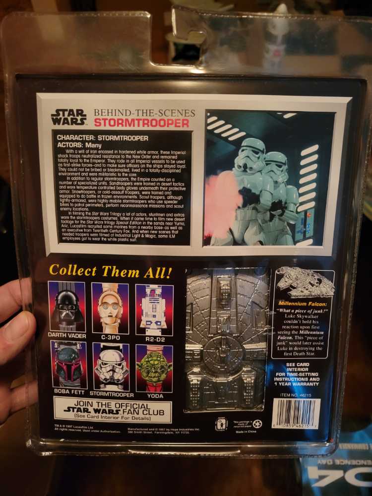 Star Wars Collector Timepiece Stotmtrooper Watch & Millennium Falcon Case Hope Sealed - Hope industries (Star Wars Watch) action figure collectible [Barcode 010859462157] - Main Image 2