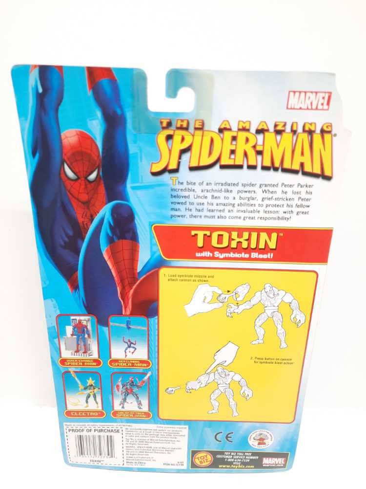 Toxin (Symbiote Blast)  (Marvel: Amazing Spider-man: 6”) action figure collectible [Barcode 035112727392] - Main Image 2
