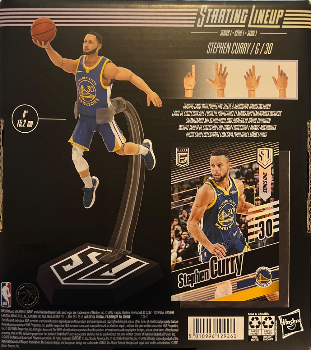 Starting Lineup Stephen Curry Golden State Warriors - Hasbro (Starting lineup) action figure collectible [Barcode 5010996129260] - Main Image 2
