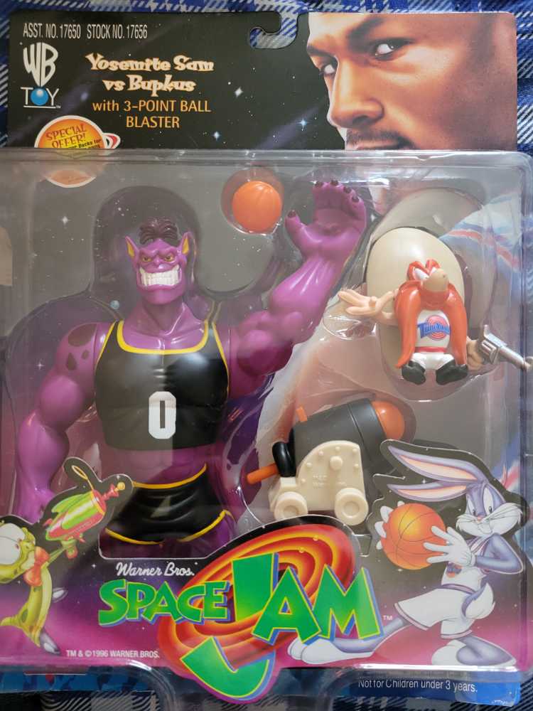 Space Jam: Yosemite Sam vs Bupkus - Playmates (Space Jam) action figure collectible [Barcode 043377176565] - Main Image 1