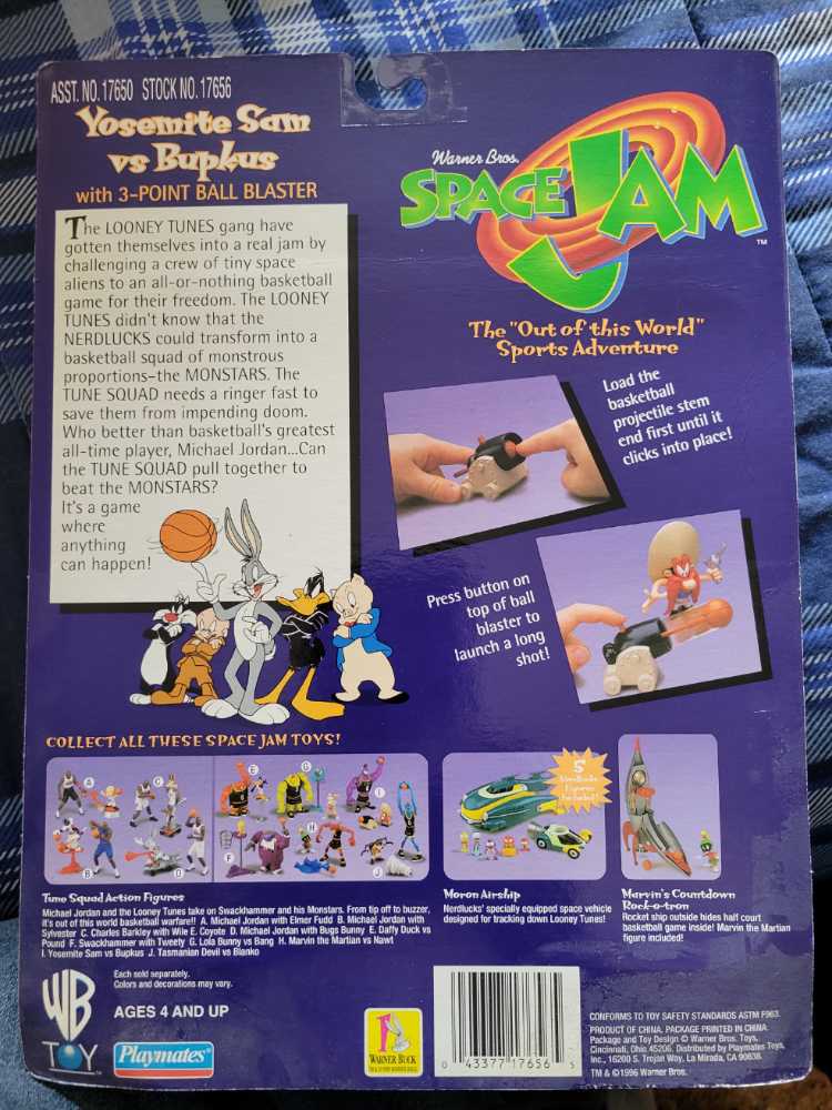 Space Jam: Yosemite Sam vs Bupkus - Playmates (Space Jam) action figure collectible [Barcode 043377176565] - Main Image 2