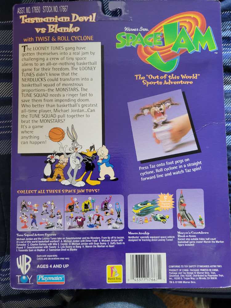Space Jam - Tasmanian Devil And Blanko - Playmates (Space Jam) action figure collectible [Barcode 043377176671] - Main Image 2