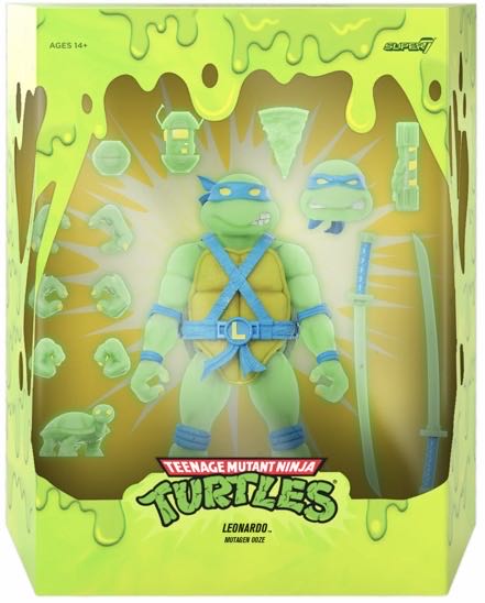 Super 7 - Leonardo (Mutagen Glow) - Super7 (Teenage Mutant Ninja Turtles) action figure collectible [Barcode 840049830103] - Main Image 2