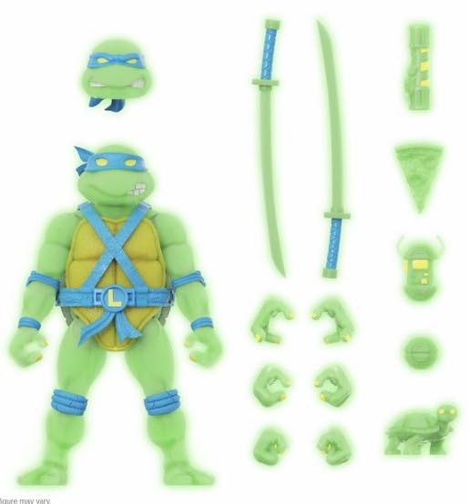 Super 7 - Leonardo (Mutagen Glow) - Super7 (Teenage Mutant Ninja Turtles) action figure collectible [Barcode 840049830103] - Main Image 3