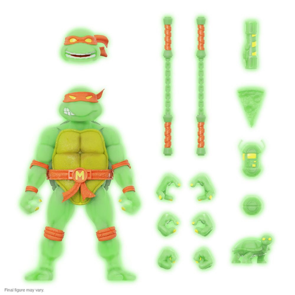 Super 7 - Michelangelo (Mutagen Glow) - Super7 (Teenage Mutant Ninja Turtles) action figure collectible [Barcode 840049830134] - Main Image 2