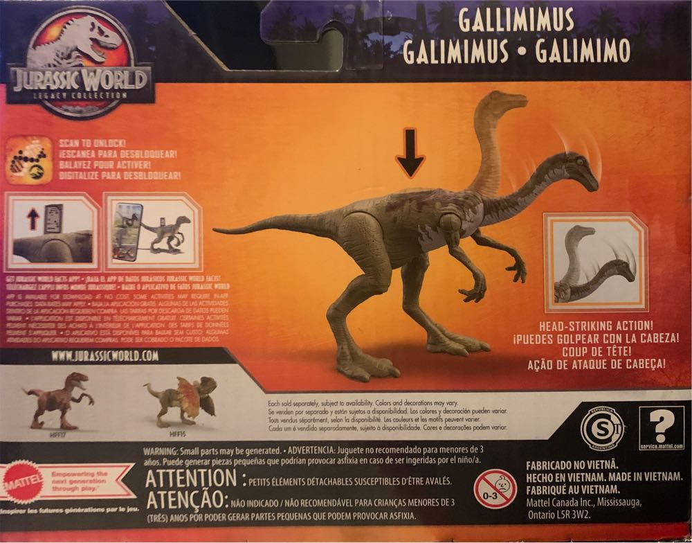 Gallimimus - Mattel (JW Legacy Collection) action figure collectible [Barcode 194735038640] - Main Image 4