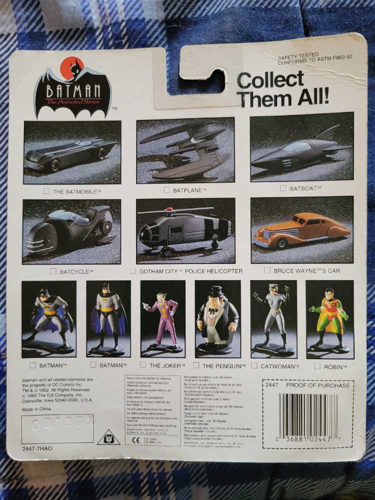 Batman: The Animated Series - Die-Cast Metal Batplane - Etrl (Batman - The Animated Series) action figure collectible [Barcode 036881024477] - Main Image 2