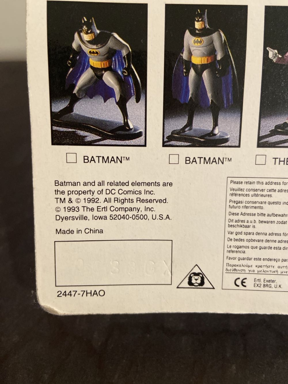 Batman: The Animated Series - Die-Cast Metal Batplane - Etrl (Batman - The Animated Series) action figure collectible [Barcode 036881024477] - Main Image 3