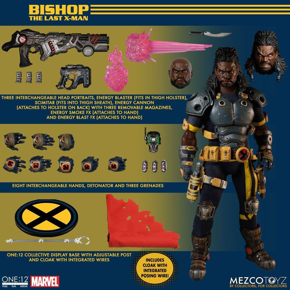 Bishop - Mezco Toyz (Mezco One 12) action figure collectible [Barcode 696198772869] - Main Image 2