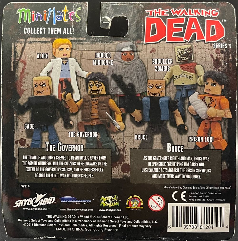 The Walking Dead Minimates: Series 4 The Governor And Bruce Action Figure 2-pack  action figure collectible [Barcode 699788812044] - Main Image 2