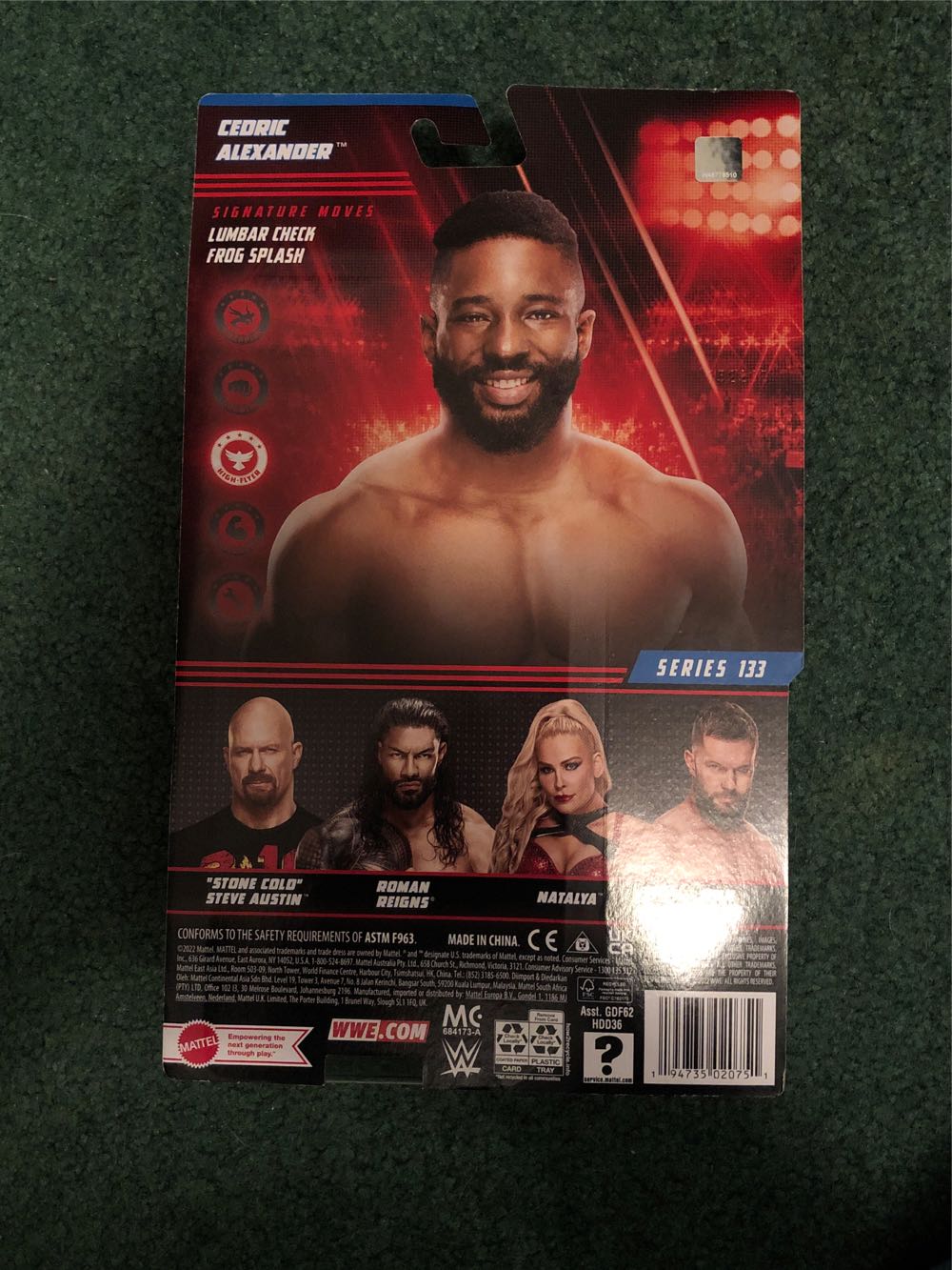 Cedric Alexander - Mattel (WWE Basic Series 133) action figure collectible [Barcode 194735020751] - Main Image 2