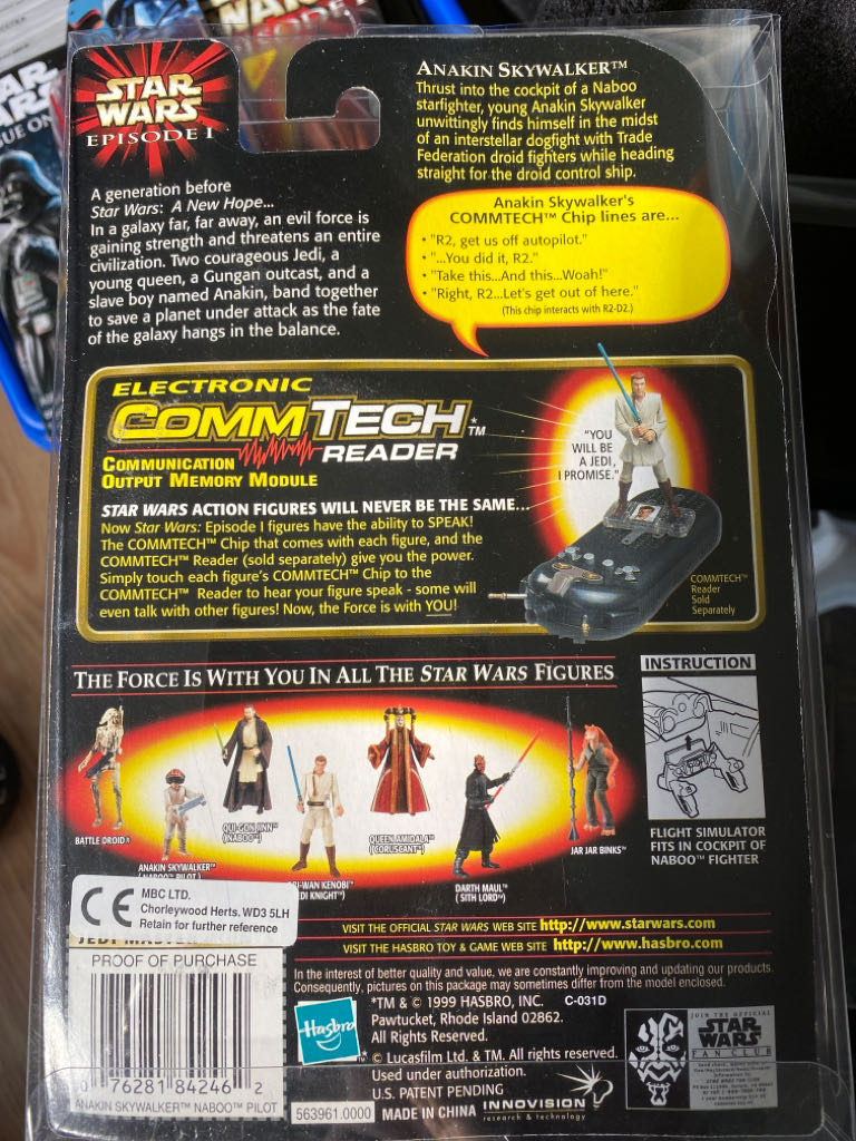 Anakin Skywalker Ep1 Naboo Pilot - Hasbro action figure collectible - Main Image 2