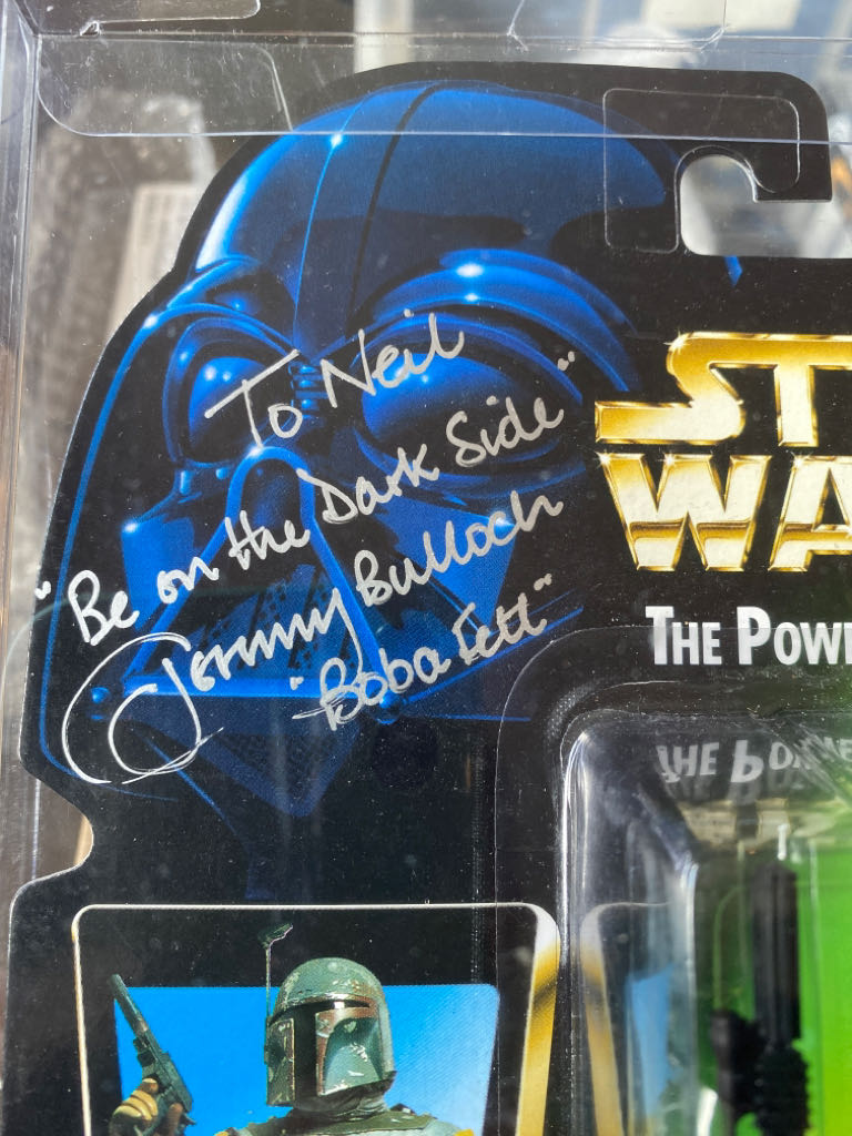 Carded Signed. The Power Of The Force. Boba Fett. Signed Jeremy Bulloch - Kenner (Jeremy Bullouch Signed Boba Fett) action figure collectible [Barcode 4904398041255] - Main Image 2