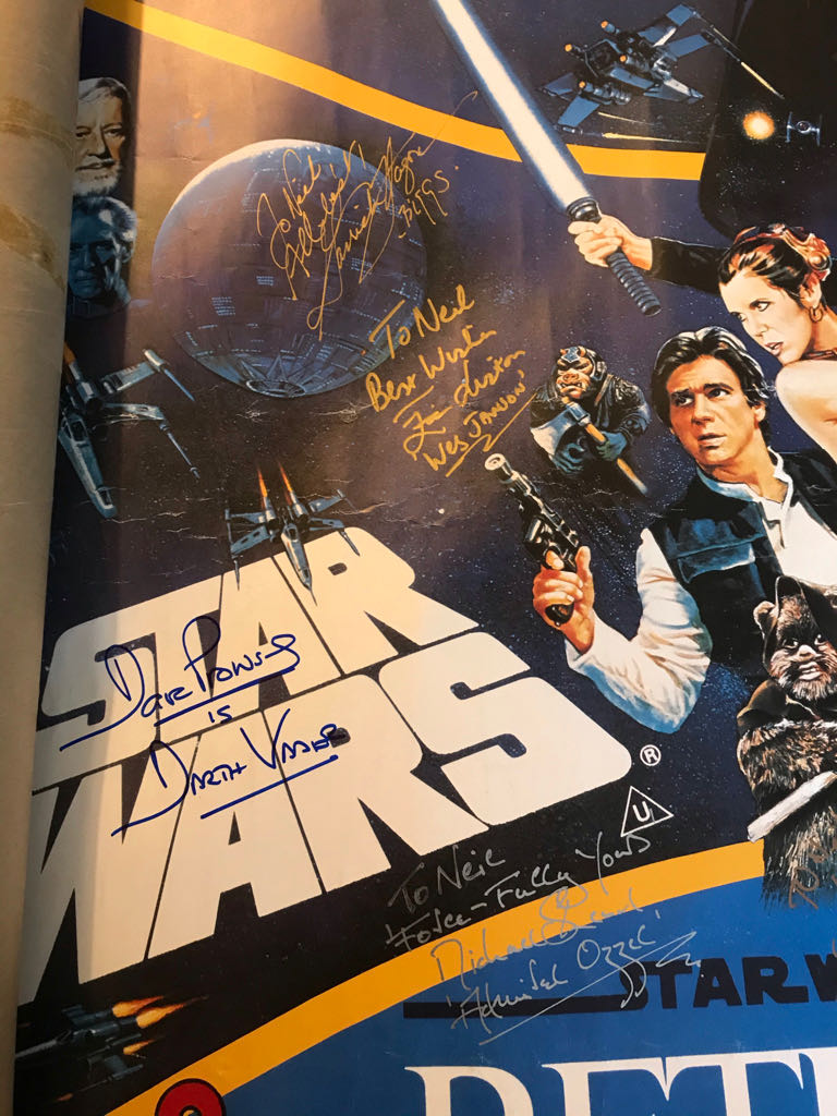 Hand Signed Star Wars Quad Poster  (Multi Signed Star Wars Quad Poster) action figure collectible - Main Image 2