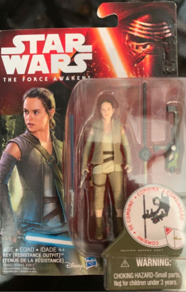 * Loose Rey ( Resistance Outfit )TFA - Hasbro (Star Wars The Force Awakens Card) action figure collectible - Main Image 2