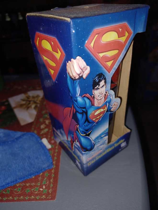 Superman 15oz Frosted Glass Tumbler  - much prosperity trading (Superman) action figure collectible [Barcode 4806565008934] - Main Image 3