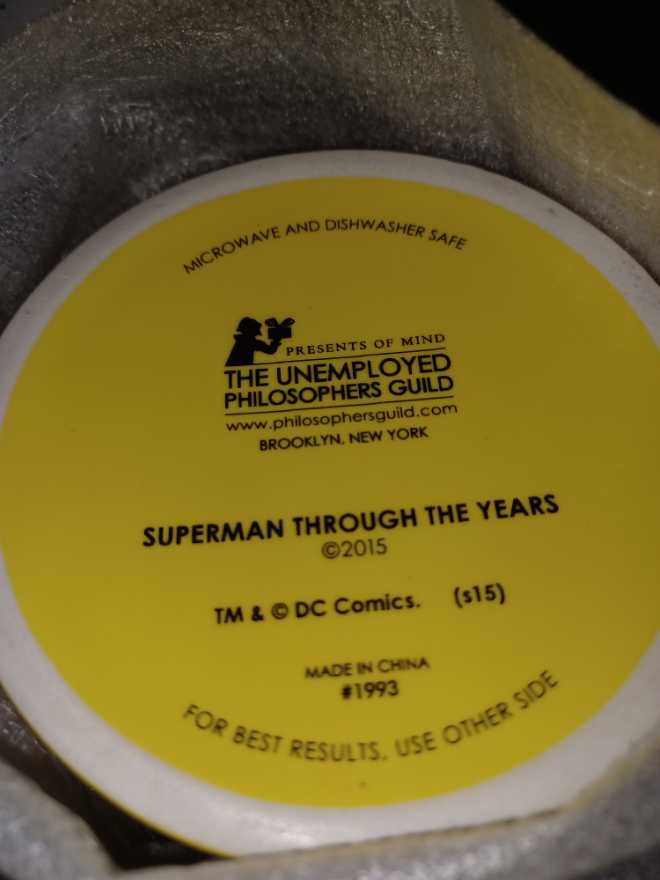 Superman Through the Years Mug - The Unemployed Philosophers Guild action figure collectible [Barcode 814229001669] - Main Image 4