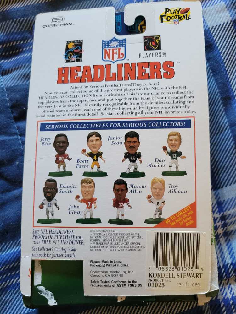 Corinthian NFL Headliners Kordell Stewart - Corinthian (NFL Headliners) action figure collectible [Barcode 608326010255] - Main Image 2