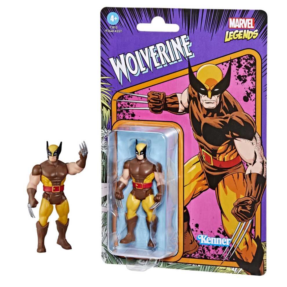 Wolverine (Blue & Yellow) - Hasbro (Marvel Legends 3.75” Retro Wave 8) action figure collectible [Barcode 5010996147240] - Main Image 4