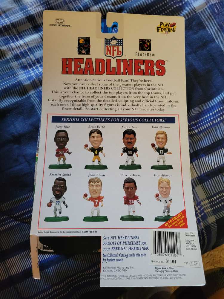 Dallas Cowboys 4-Pack - Corinthian (NFL Headliners) action figure collectible - Main Image 2