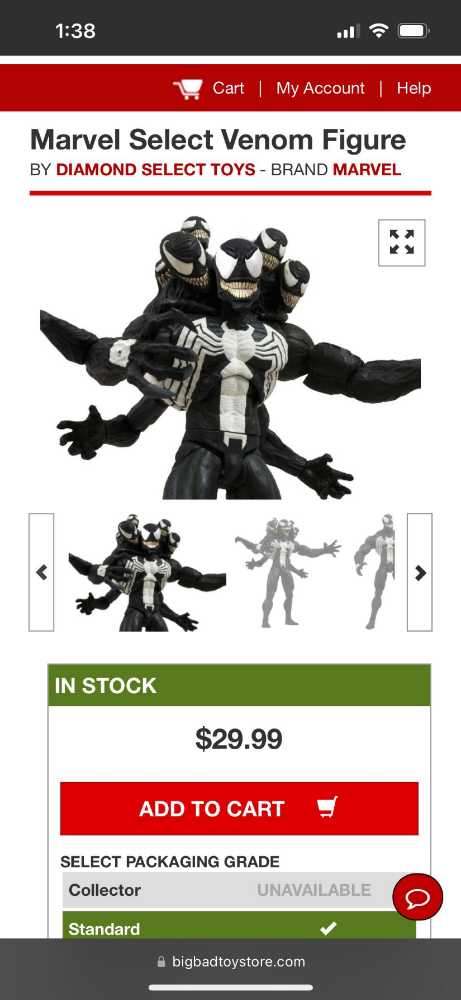 Marvel Select Venom - Diamond Select (Marvel Comics) action figure collectible - Main Image 3