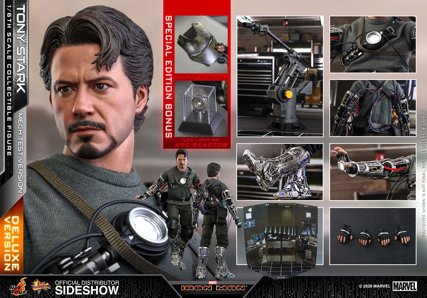 Tony Stark Mech Test Version (Deluxe-Special Edition) - Hot Toys (Iron Man) action figure collectible [Barcode 4895228605870] - Main Image 10