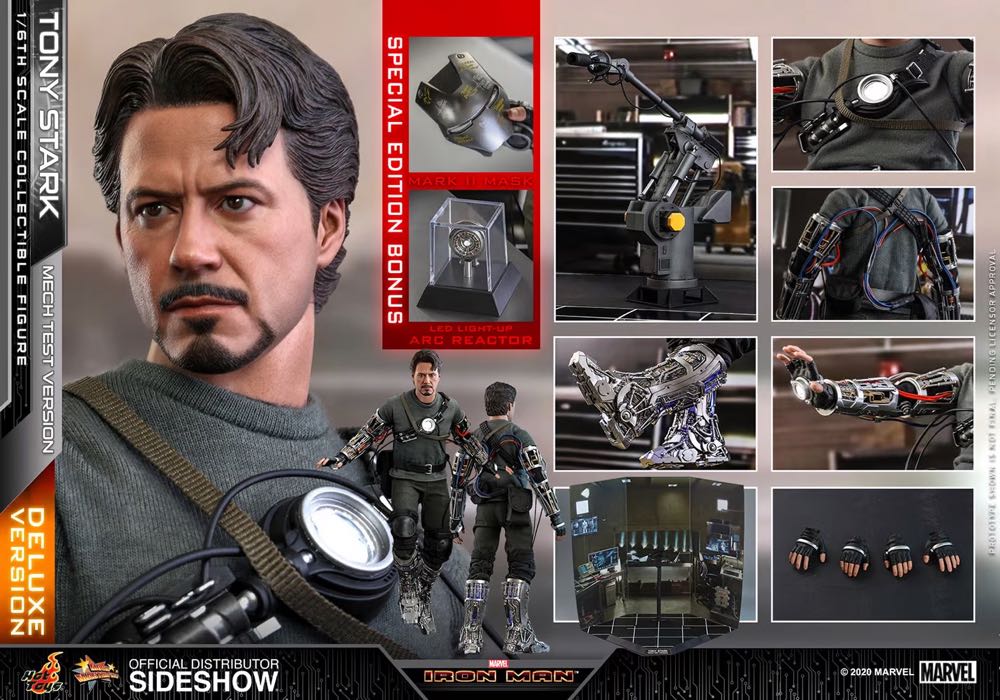 Tony Stark Mech Test Version (Deluxe-Special Edition) - Hot Toys (Iron Man) action figure collectible [Barcode 4895228605870] - Main Image 4