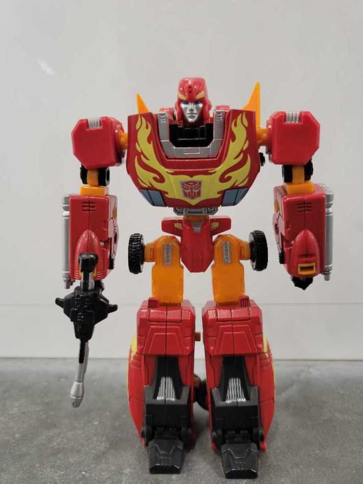 Rodimus Prime Hot Rod Hotrod Missing Base - Hasbro (Titanium) action figure collectible - Main Image 2
