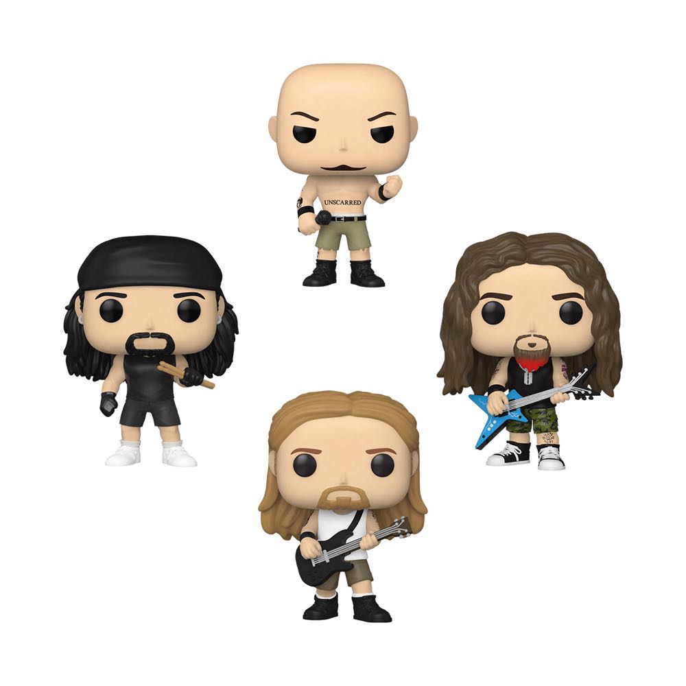 Pantera: Philip Anselmo Vinnie Paul Dimebag Darrell Rex Brown 4 Pack - Funko Pop! Rocks (Pantera) action figure collectible [Barcode 889698674331] - Main Image 2