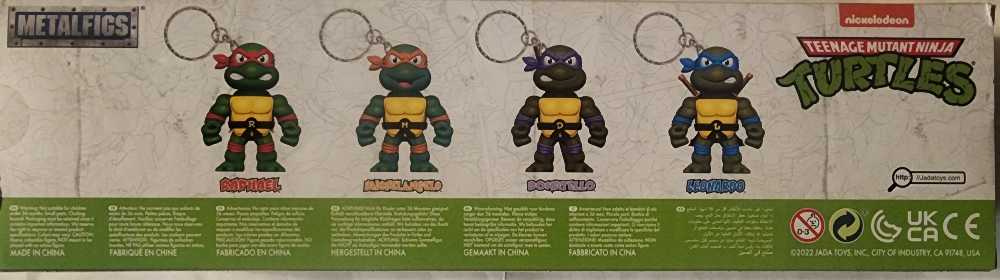 TMNT 2.5-in Metalfigs Keychain 4-Pack (GameStop Exclusive) - Jada Toys (TMNT 2.5” Metalfigs Keychain 4-Pack) action figure collectible [Barcode 801310341599] - Main Image 3