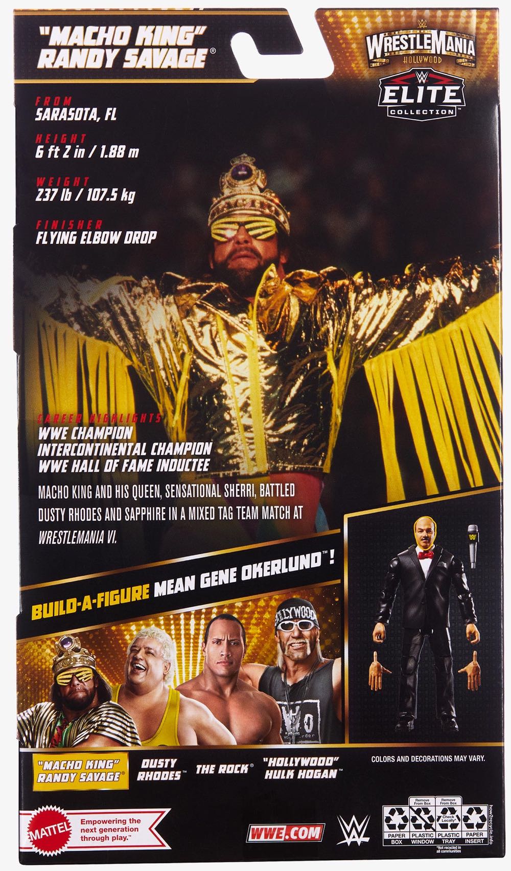 Macho Man Randy Savage - WWE Mattel (WWE Elite Wrestlemania 39 - 2023) action figure collectible - Main Image 2