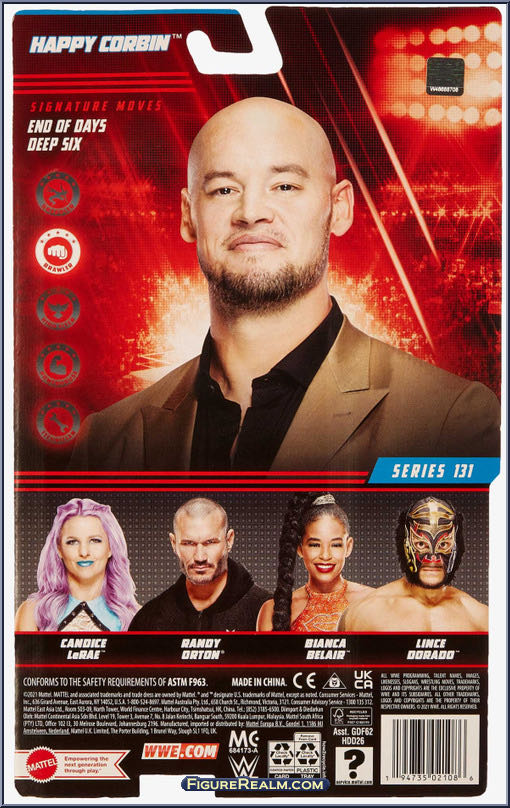 Happy Corbin - Mattel (WWE Basic Series #131) action figure collectible [Barcode 194735021086] - Main Image 3