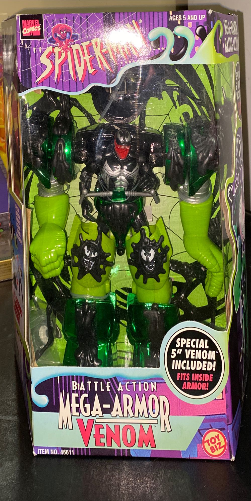 Battle Action Mega Armor Venom Action Figure Toy Biz - Toybiz Marvel (MARVEL) action figure collectible [Barcode 035112466116] - Main Image 2
