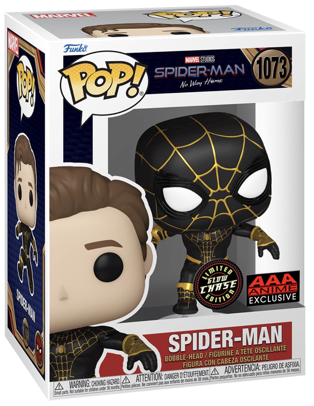 Spider-Man (Spider-Man No Way Home) 1073 / AAA Anime Exclusive / Glow Chase  action figure collectible [Barcode 889698650380] - Main Image 2