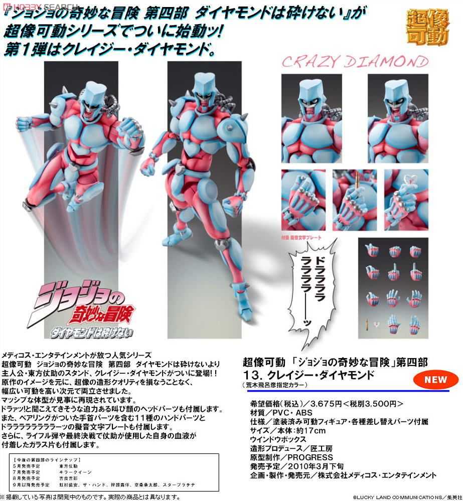 JoJo`s Bizarre Adventure Part IV Super Action Statue Crazy Diamond  - Medicos action figure collectible - Main Image 4