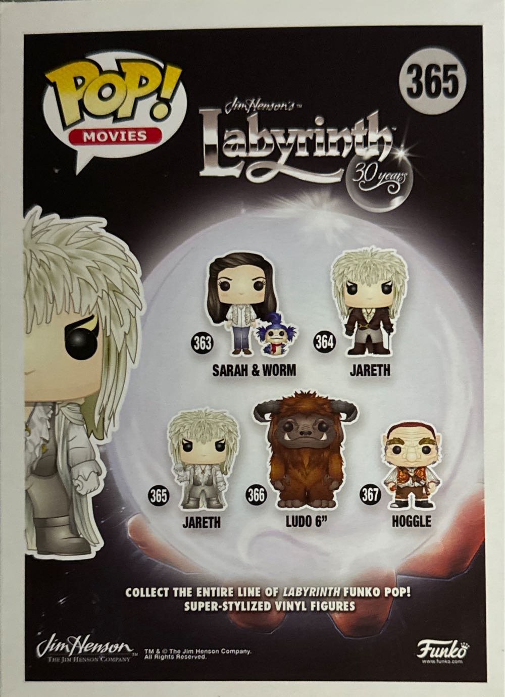 Jareth With Orb (Hot Topic Exclusive) - Funko (Labyrinth) action figure collectible [Barcode 889698108256] - Main Image 3