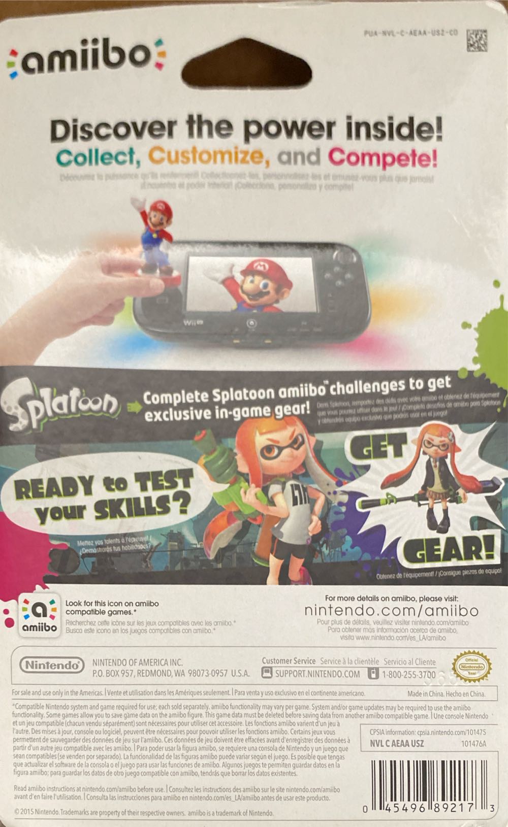 Inkling Girl Amiibo Splatoon Series  action figure collectible [Barcode 045496892173] - Main Image 3