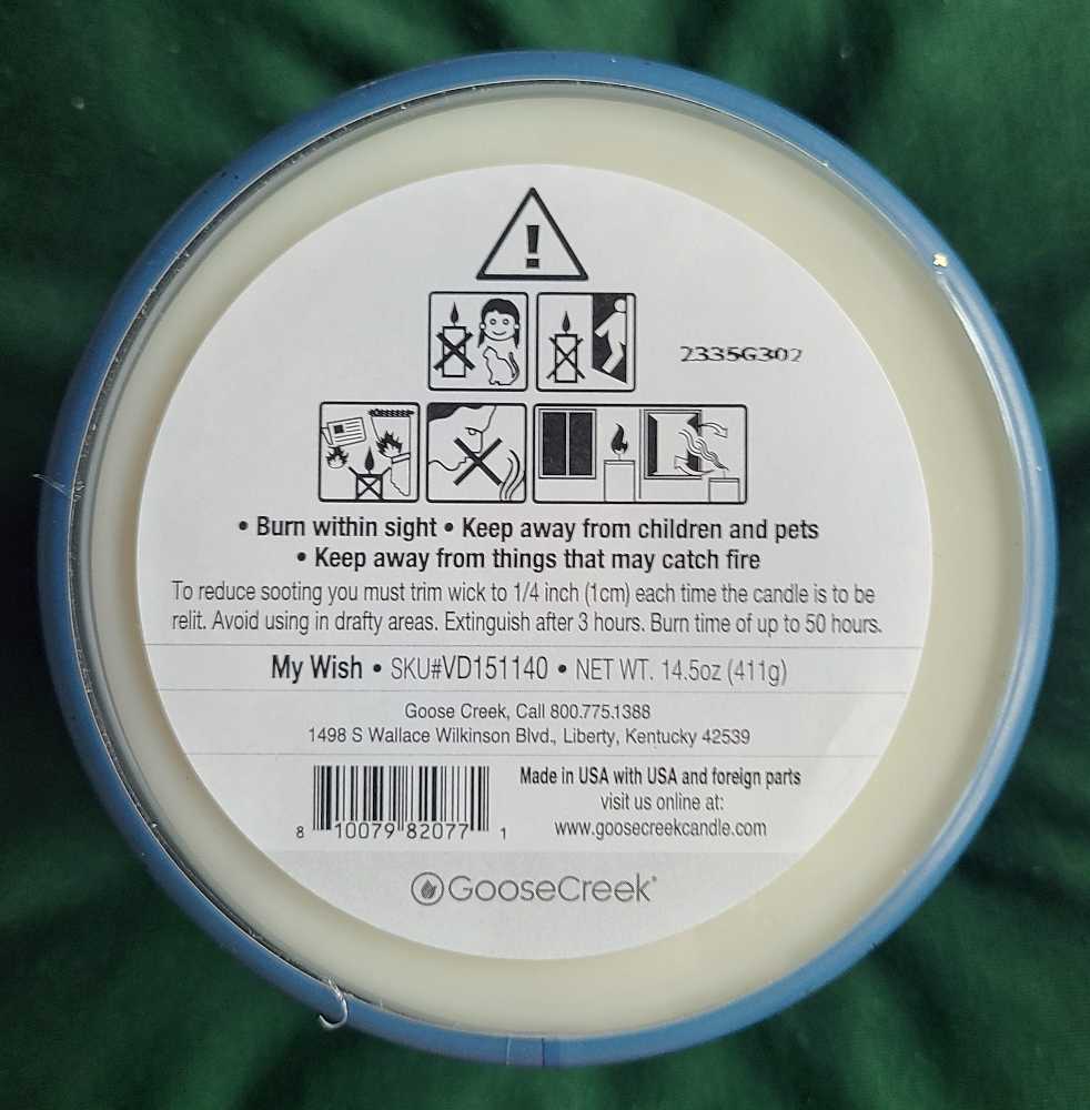 CANDLE: Enchanted Goose Creek My Wish  2022 - Goose Creek Candle (Enchanted Candles) action figure collectible [Barcode 7880618821777] - Main Image 2