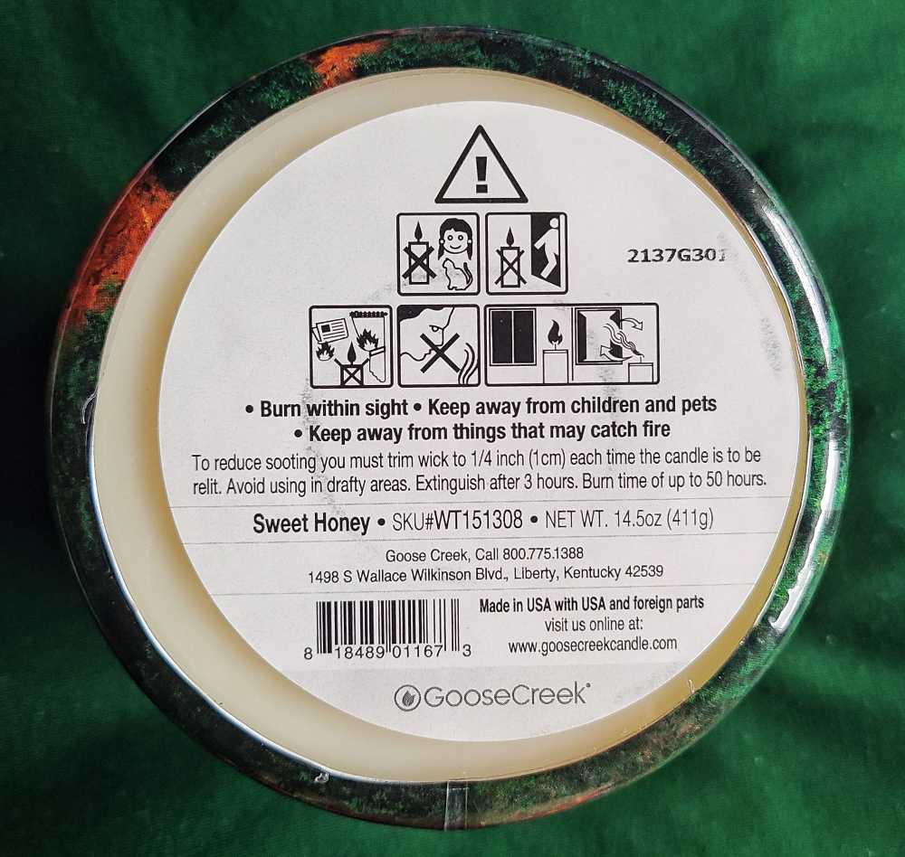 CANDLE: International Goose Creek China Sweet Honey 2023 - Goose Creek Candle (International Candles) action figure collectible [Barcode 818489011673] - Main Image 2